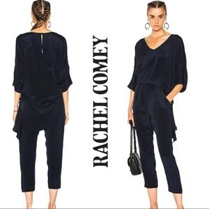 Rachel Comey Navy Silk Crepe Jumpsuit